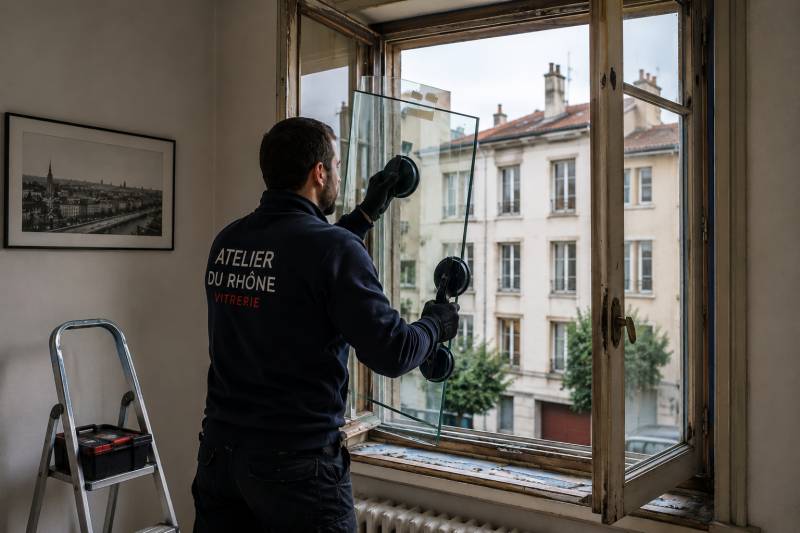 Remplacement d'un vitrage à Lyon 9