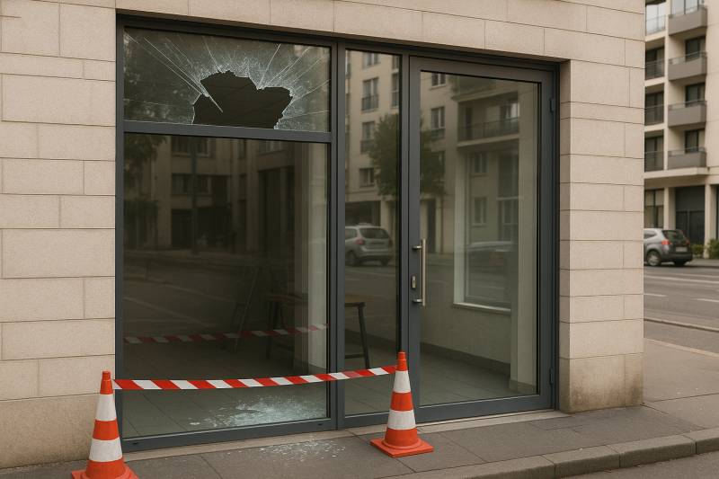 Changement d'une vitre cassée par notre vitrier agréé assurance à Villeurbanne